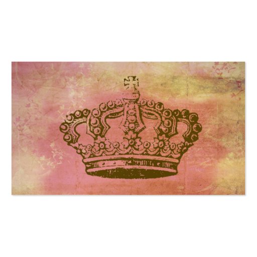 French Crown Vintage Style Business Cards (front side)