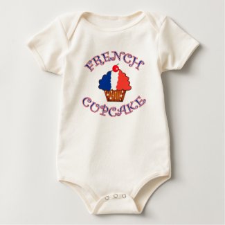 French Cupcake in French Flag Colors shirt