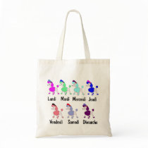 French Days of the Week bags