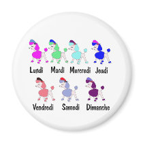 French Days of the Week magnets by nitsupak French Days of the Week magnets