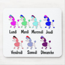 French Days of the Week Mouse Pads