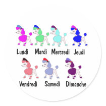 French Days of the Week stickers
