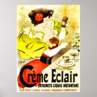 French Dessert Advertisement Poster