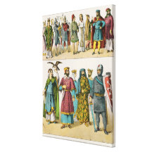 French Dress Stretched Canvas Print