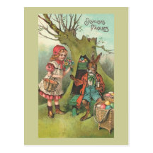 French Easter Bunny With Pipe Post Cards