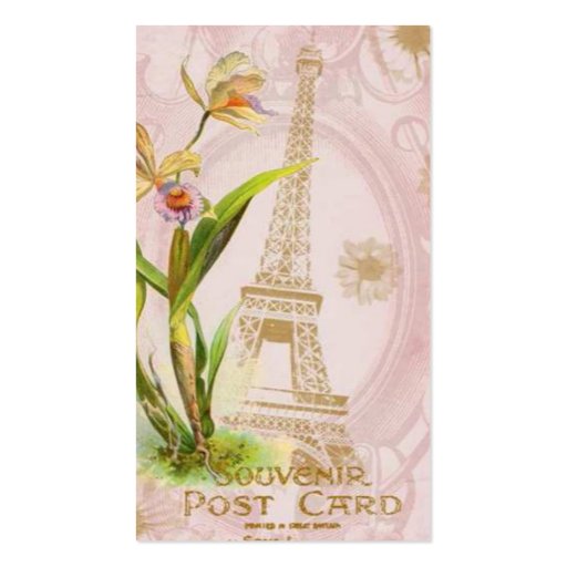 French Eiffel Tower Antique Style Business Cards
