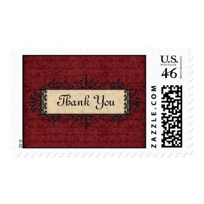 French Elegance Thank You Postage Stamp