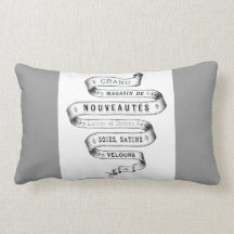 FRench Ephemera lumbar pillow