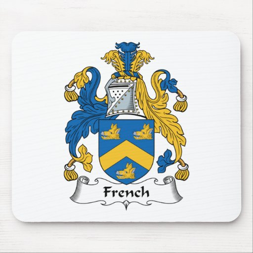 French Family Crest Mouse Mats