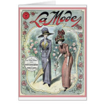 French Fashion Vintage La Mode Magazine Cover Cards