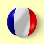 French Flag In Bubble Button
