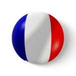 French Flag In Bubble Button