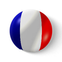 French Flag In Bubble Button