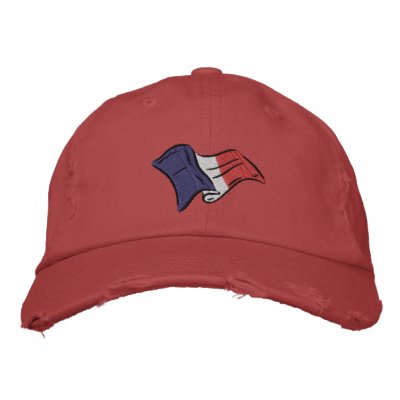 French flag worn look retro France baseball cap by Funkart