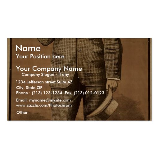 French Flats Vintage Theater Business Card Template (front side)