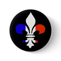 French Fleur de lis  Button