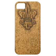 French Fleur de Lis New Orleans Mardi Gras Texture iPhone 5 Covers
