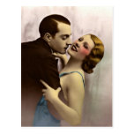 French Flirt - Romantic Postcard 1920 France