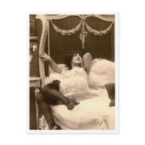 French Flirt  - Vintage Risqué Postcard