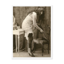 French Flirt  - Vintage Risqué Postcard