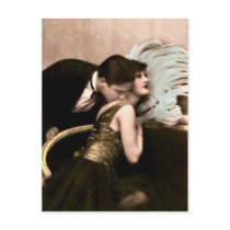 French Flirt - Vintage Romantic Postcard
