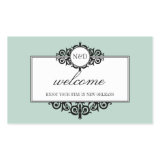 French frame blue monogram out of town gift bag stickers