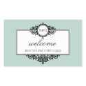 French frame blue monogram out of town gift bag sticker