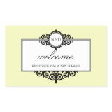 French frame ecru monogram out of town gift bag rectangular stickers