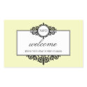 French frame ecru monogram out of town gift bag sticker