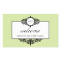 French frame green monogram out of town gift bag sticker