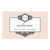 French frame pink monogram out of town gift bag rectangular stickers