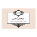 French frame pink monogram out of town gift bag sticker
