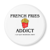French Fries Addict Fridge Magnet