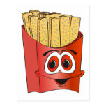 French Fries Cartoon Post Card