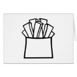 French fries greeting card