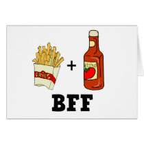 French fries & Ketchup BFF cards