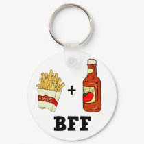 French fries & Ketchup BFF keychains