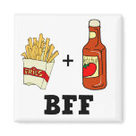 French fries & Ketchup BFF magnets
