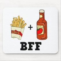 French fries & Ketchup BFF mousepads