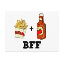 French fries & Ketchup BFF postcards