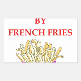 I Love French Fries Stickers | Zazzle