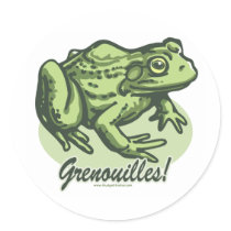 French Frog Sticker