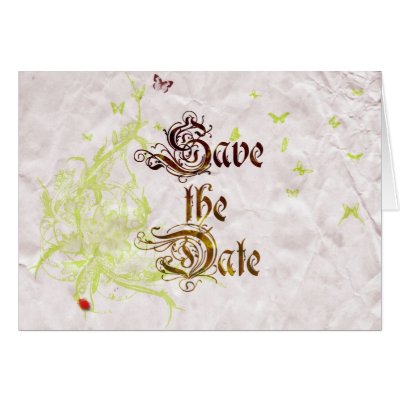 French Garden Save The Date 1 Greeting Card