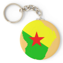 FRENCH Guiana flag map Keychains
