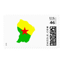 FRENCH Guiana flag map postage by FlagStore FRENCH Guiana flag map postage