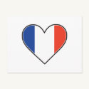 Bandeira francesa do coração cartões postais