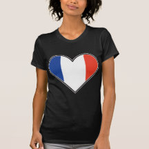 French Heart Flag T-shirts