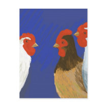 french hens post cards