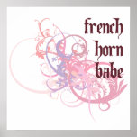 French Horn Babe posters