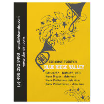 French Horn Brass Musicians Musical Music Festival Custom Flyer